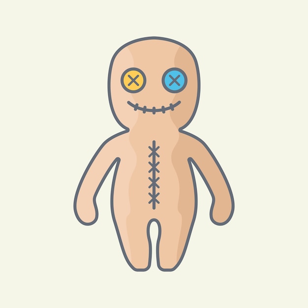 Voodoo doll vector illustration