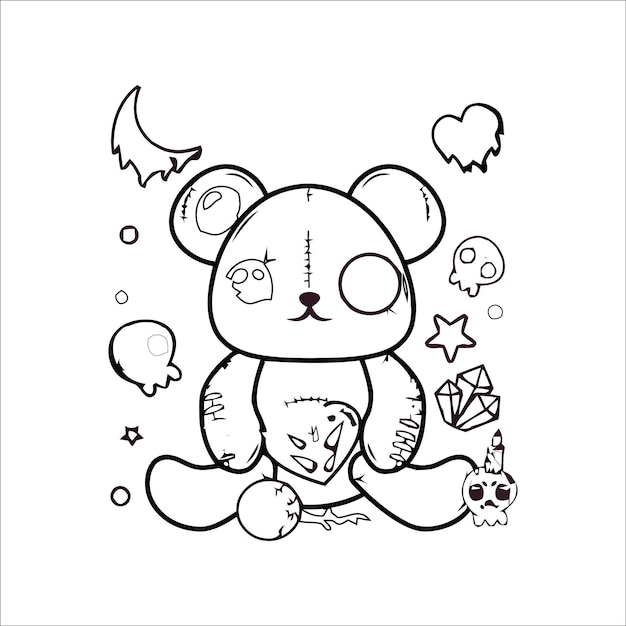 Voodoo dolls Coloring page for all ages