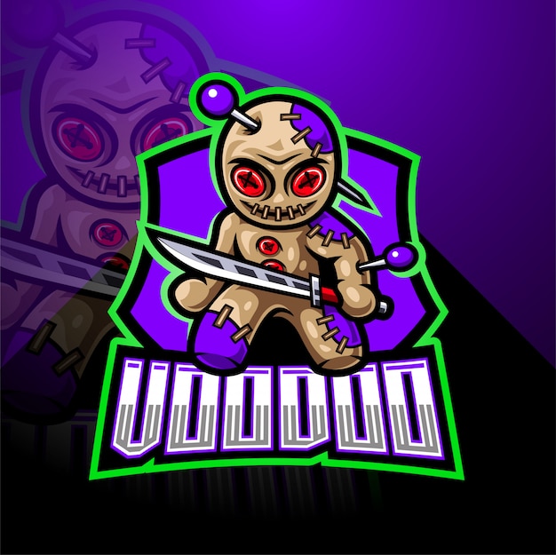 Voodoo esport mascot logo design