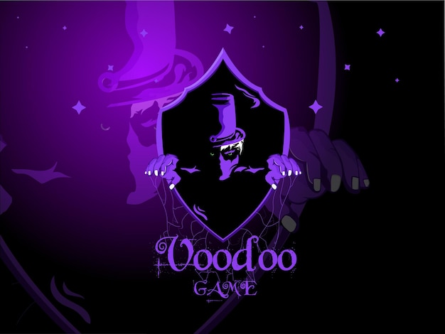 Voodoo gaming gamer esport mascotte karakter logo vector
