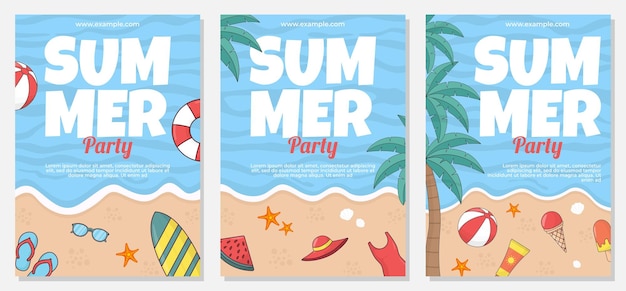 voorbeeld van een bannerposter voor een zomerfeest