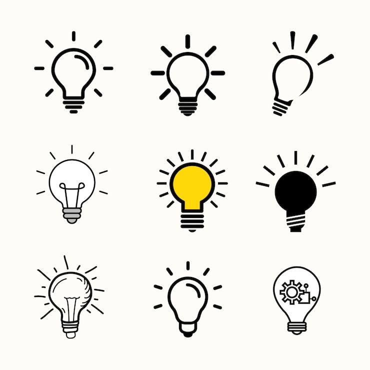 Vector voorbeeld van een effectief zakelijk idee lamp icon