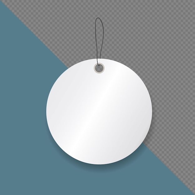 Voorbeeld van een ronde badgekaart met een lege ruimte voor tekst of prijs op een doorzichtige achtergrond
