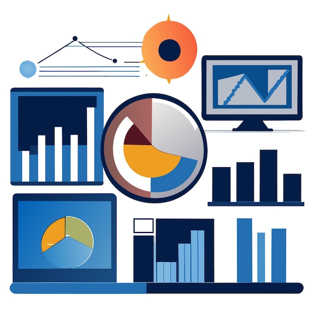 Vector voorbeeld van het gebruikerspaneel van het dashboard of het dashboard van de verzameling elementen