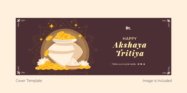Voorblad van de gelukkige ontwerpsjabloon van akshaya tritiya