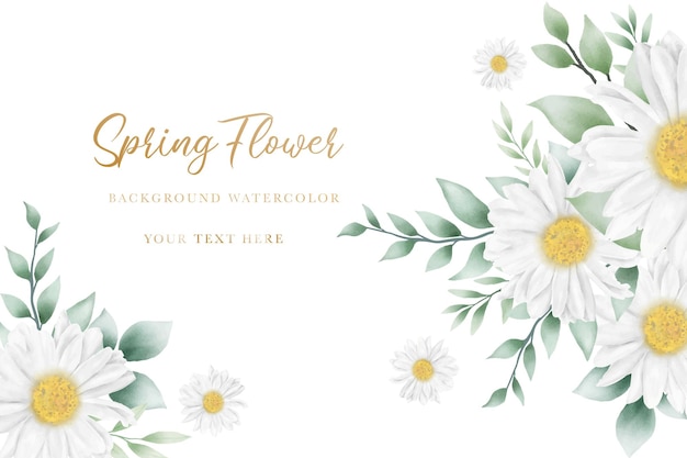 Voorjaarsdaisies met aquarel