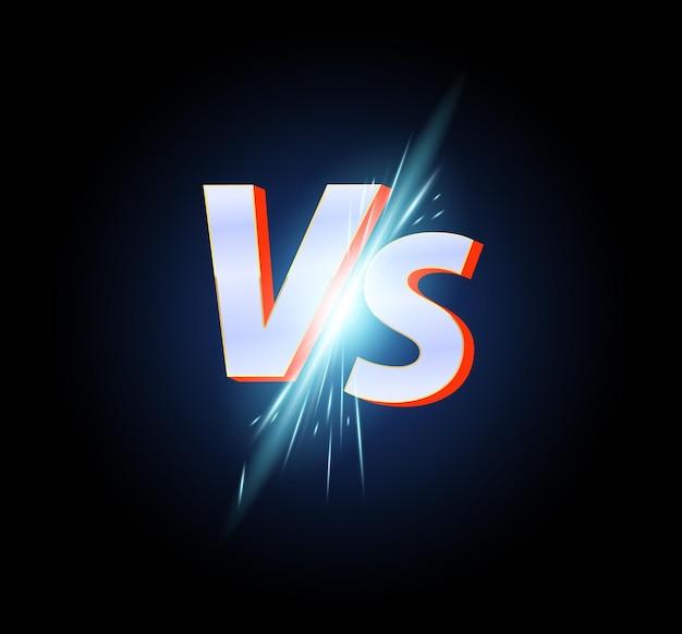 voorraad vector versus game cover banner sport vs team. team versus achtergrond met vonkeneffect