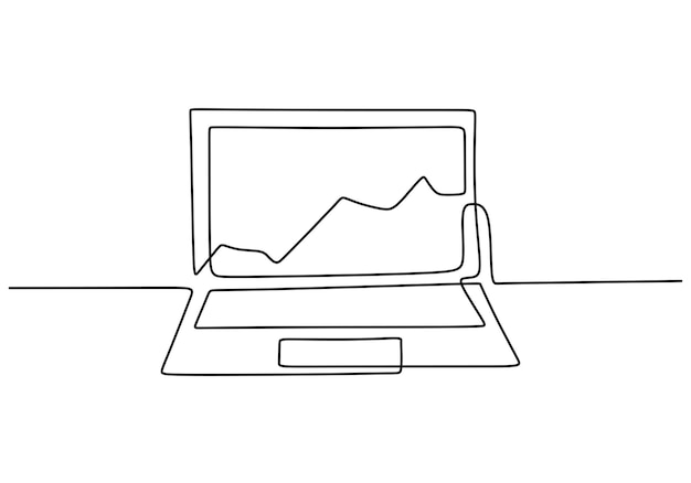 Voorraadfinanciering één lijntekening met grafiek