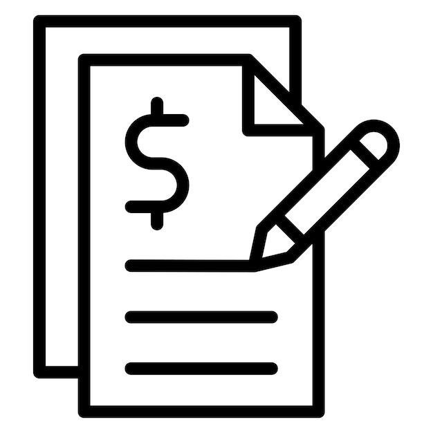 Voorstel Schrijven van icoon vector afbeelding Kan worden gebruikt voor Freelancer