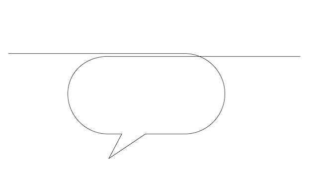 Voortdurende lijntekening van Doodle Speech Bubble