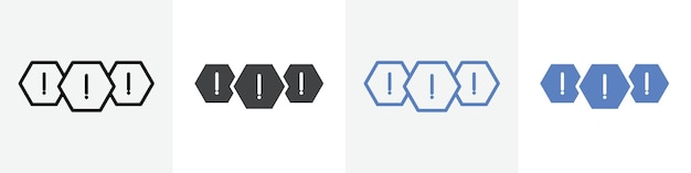 Voorzichtigheid icoon vector set gebruik voor web ui of app