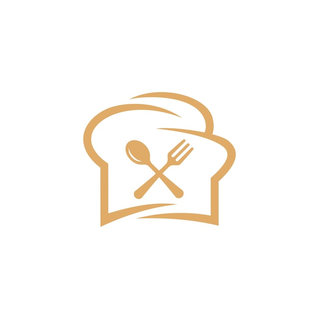 Vork en lepel logo ontwerp icoon symbool voor gezondheid restaurant voedsel dieet en enz