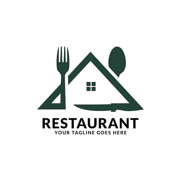 vork en lepel restaurant logo vector sjabloon.