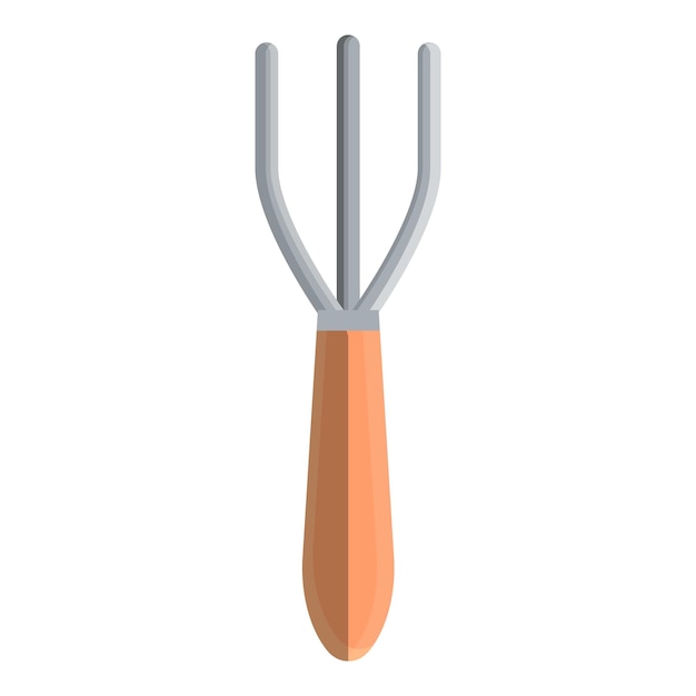Vector vork handpictogram cartoon van vork vector handpictogram voor webdesign geïsoleerd op een witte achtergrond