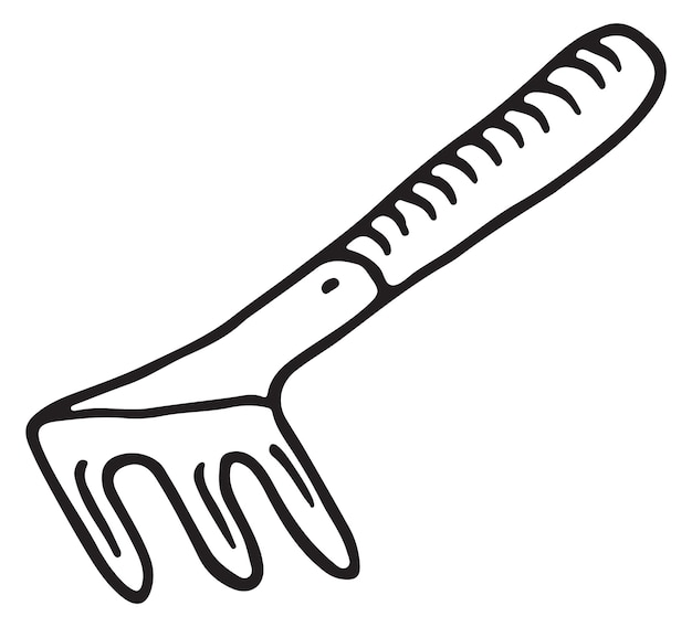 Vork schoffel schets Tuinieren gereedschap doodle icon