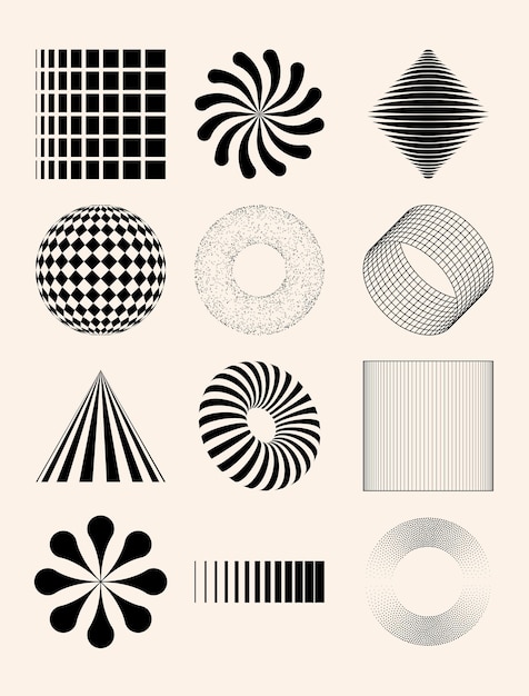 Vorm abstract symbool asset y2k icoon element geometrisch
