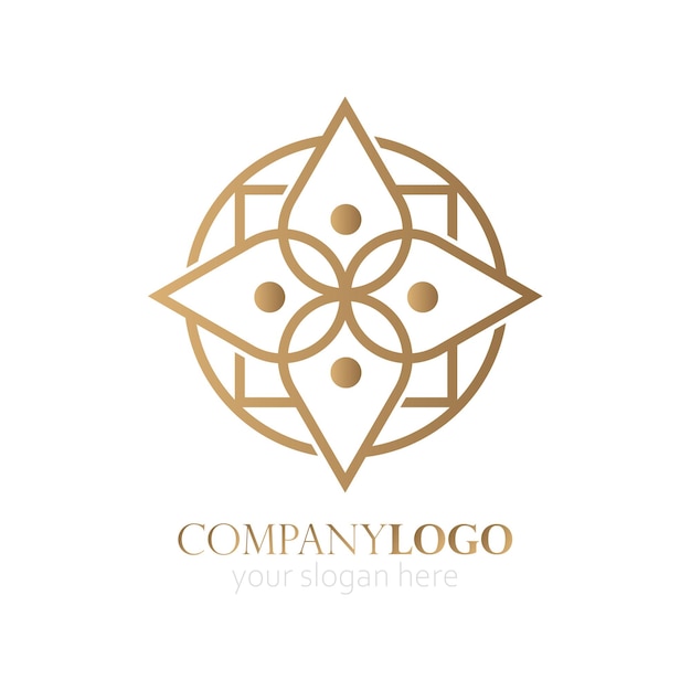 Vorm logo goud elegant