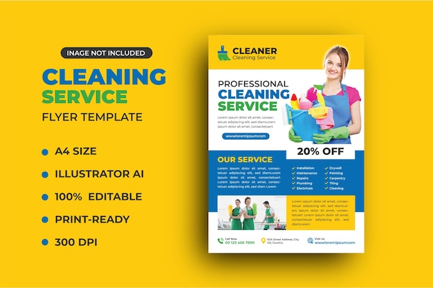 Vorm van de cleaning service flyer