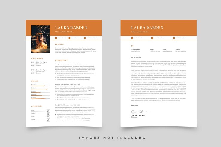 Vector vorm voor een cv en een begeleidende brief