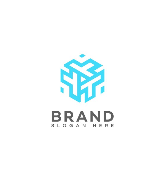 Vorm voor het symbool van het identiteitsteken van het T-letterlogo