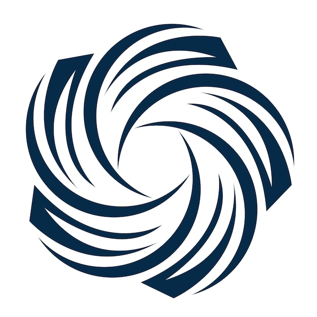 Vettore disegno dell'illustrazione dell'icona del simbolo del logo del vortice vettoreelementi di design del logo dell'uragano del vortice del tornado