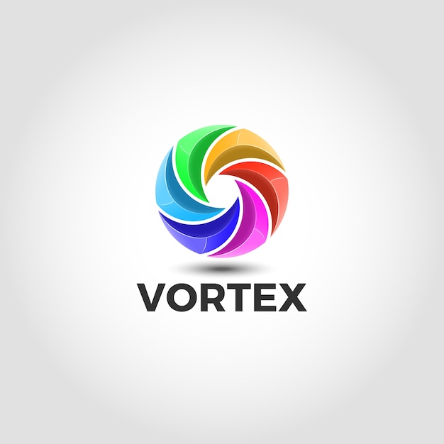 Логотип Vortex с 3D-стилем