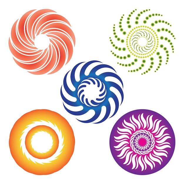 Vortex symbool vector illustrator abstracte pictogram logo sjabloon ontwerp vortex logo