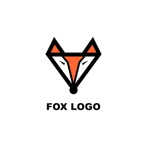 Vos hoofd eenvoudig vector logo ontwerp