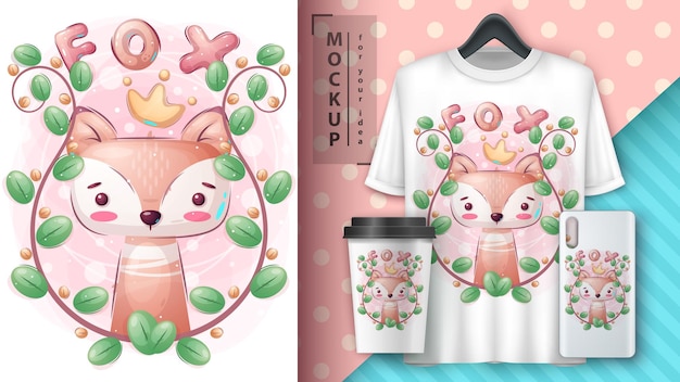 Vos in bladposter en merchandising