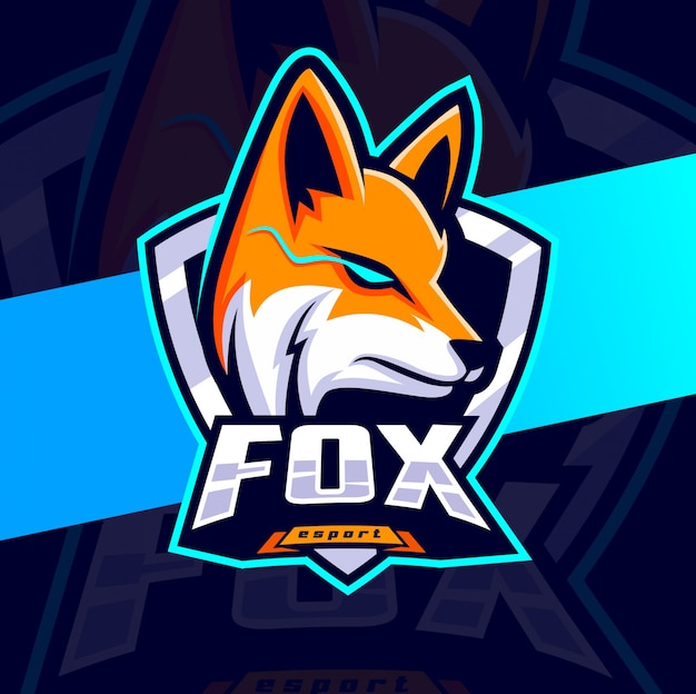 Vos mascotte esport logo ontwerp