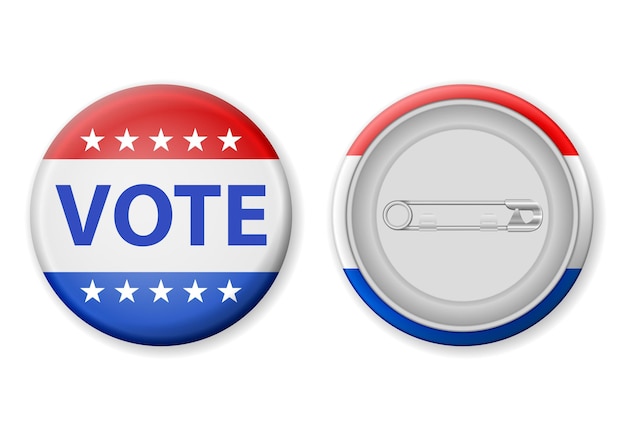 Vector vote badge pin