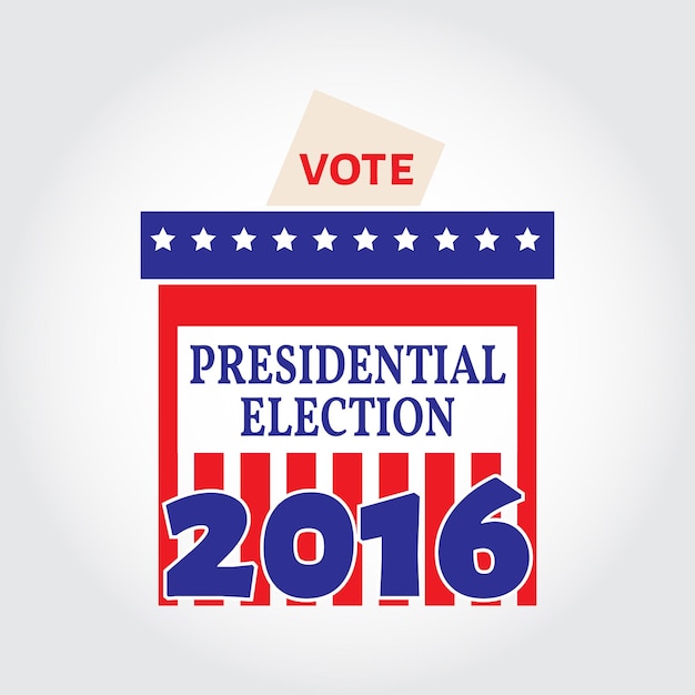 Vote box for presidential election vector illustration
