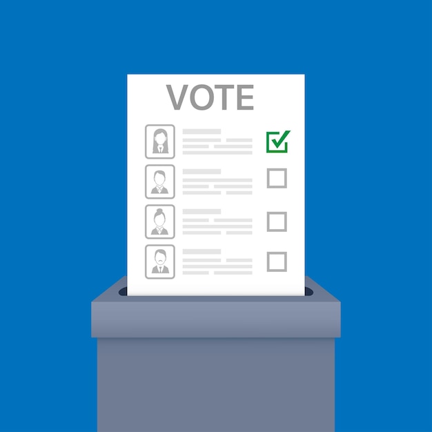 Vector vote bulletin into vote box