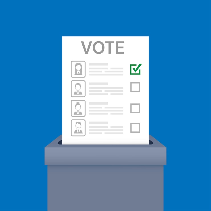 Vector vote bulletin into vote box