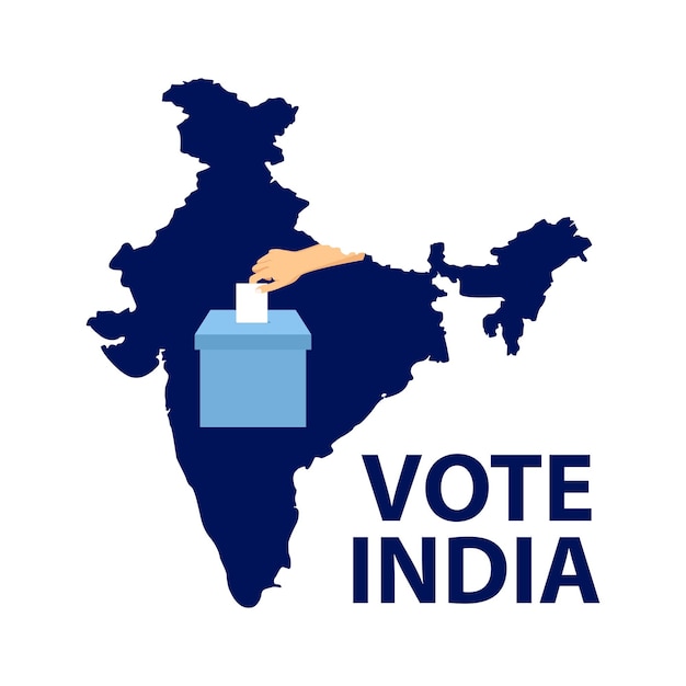 Vettore vota l'illustrazione vettoriale premium india