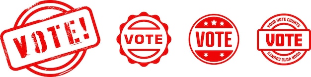 Vote labels set Simple style