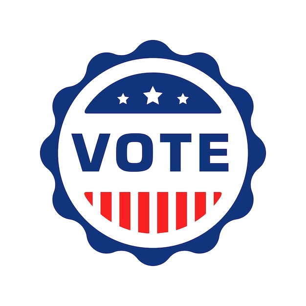 Vector vote sticker icon flat style