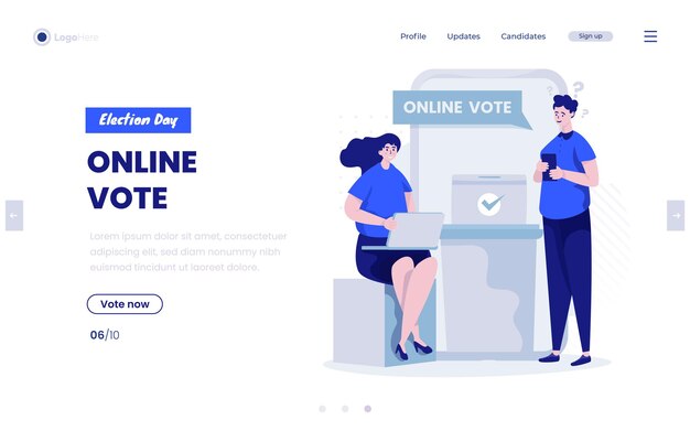 Vector vote survey illustration concept