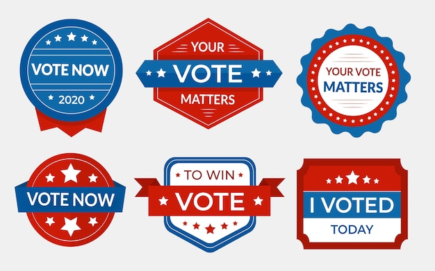 Vector voting badges & stickers