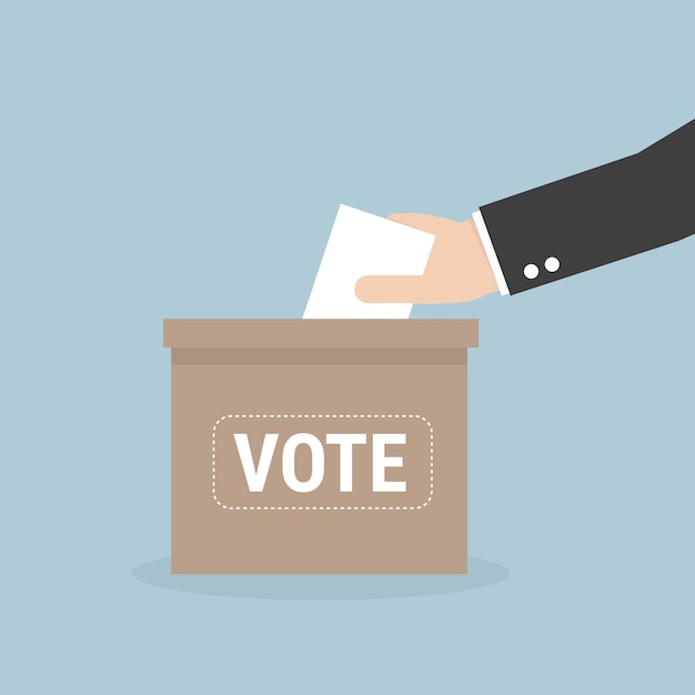 Vector voting concept in flat style