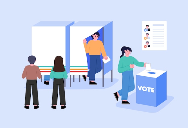 Vector voting and election concept