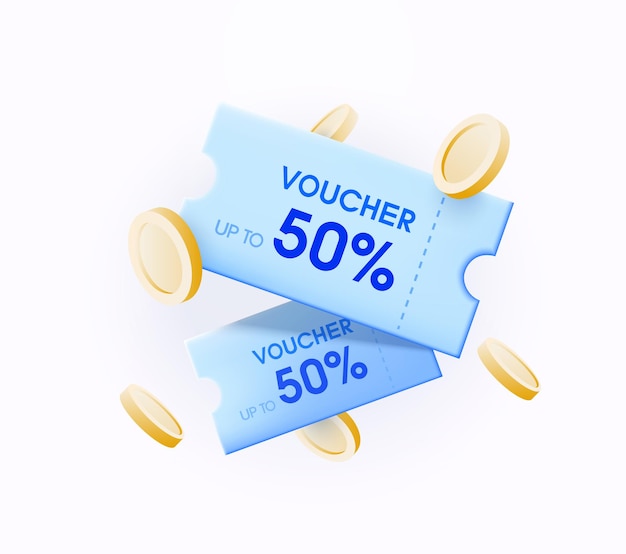 Voucher card cash back template design with coupon code promotion. price offers sale