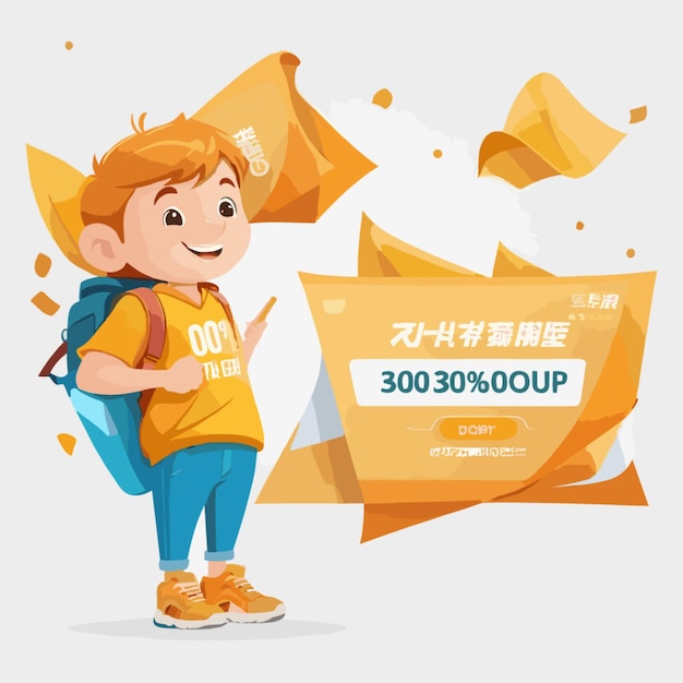 Vector voucher cartoon vector