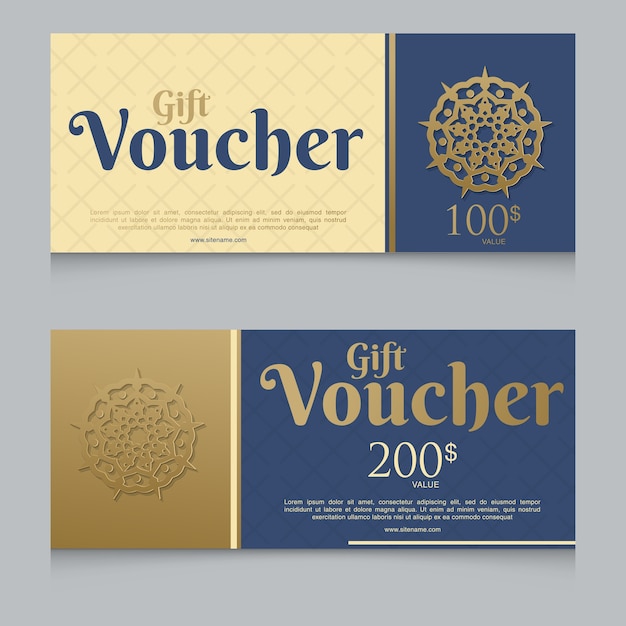 Voucher, gift certificate, coupon template