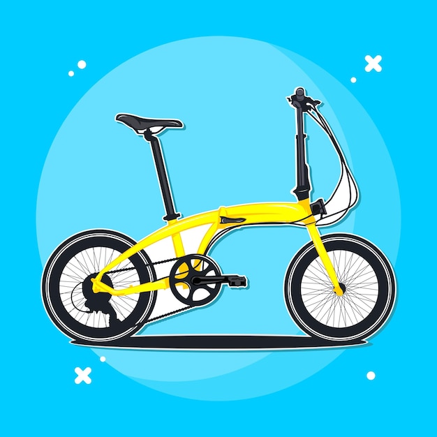 Vouwfiets cartoon vectorillustratie