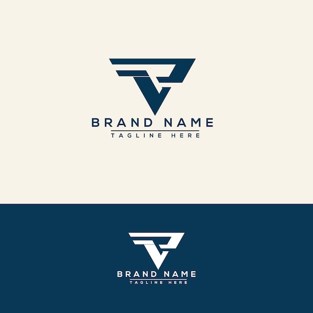 VP ロゴ デザイン テンプレート ベクトル グラフィック ブランド要素。