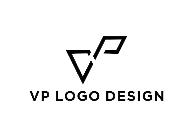 Vettore illustrazione di vettore di progettazione di logo di vp