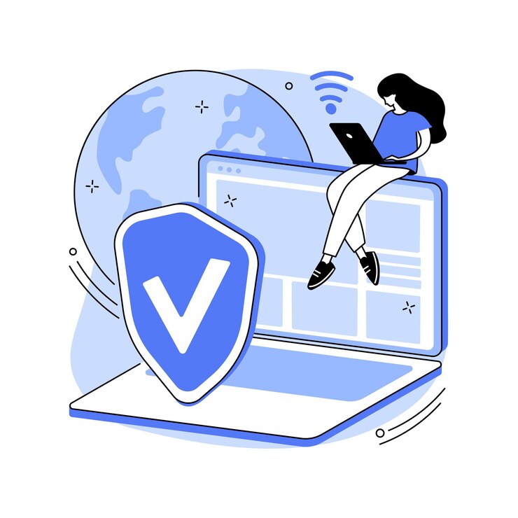 VPN access abstract concept vector illustration