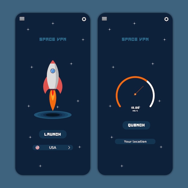 VPN-app UI-ontwerp