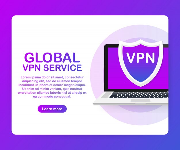 VPN-connectiviteit. Beveiligd virtueel privaat netwerk verbindingsconcept. Isometrisch in ultraviolette kleuren.